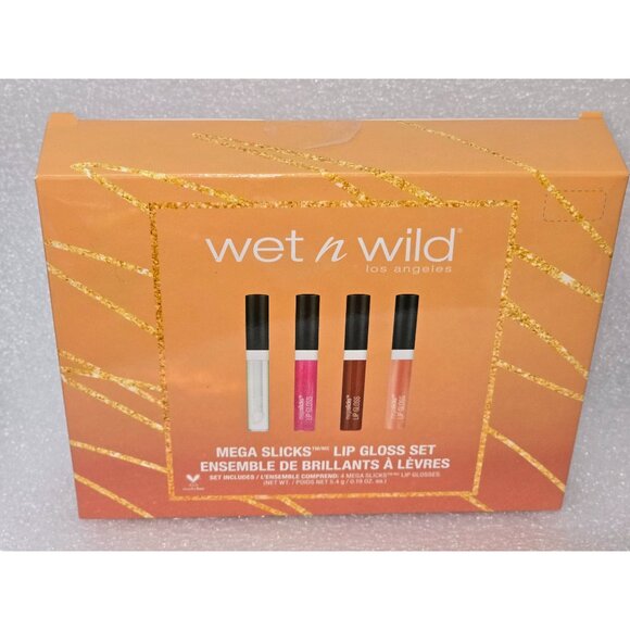 Wet N Wild Mega Slicks Lip Gloss Set With 4 Shades For Festive Shine - Picture 1 of 2